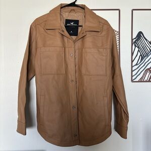 NWT Hollister leather oversized jacket
